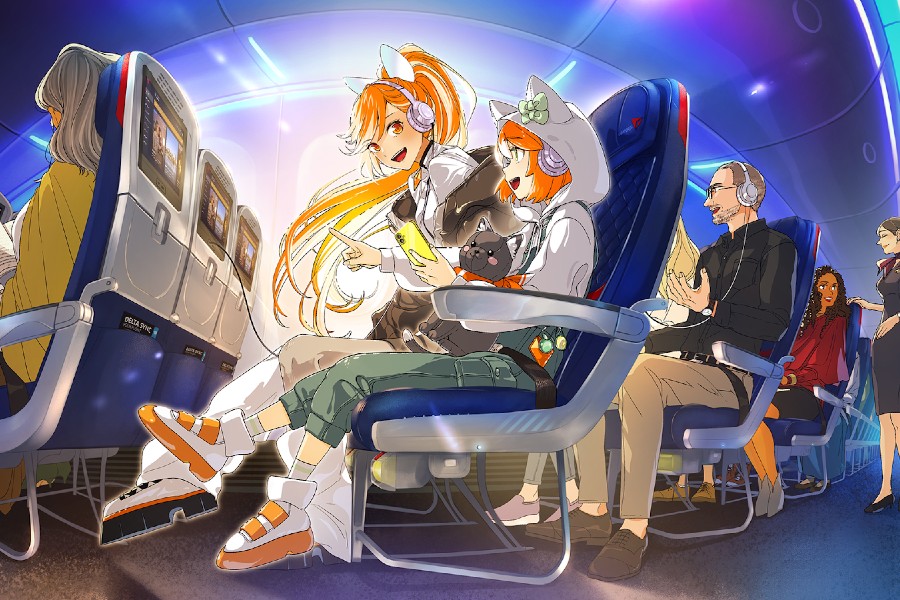 Crunchyroll Anime Content Streaming on Delta Air Lines Flights