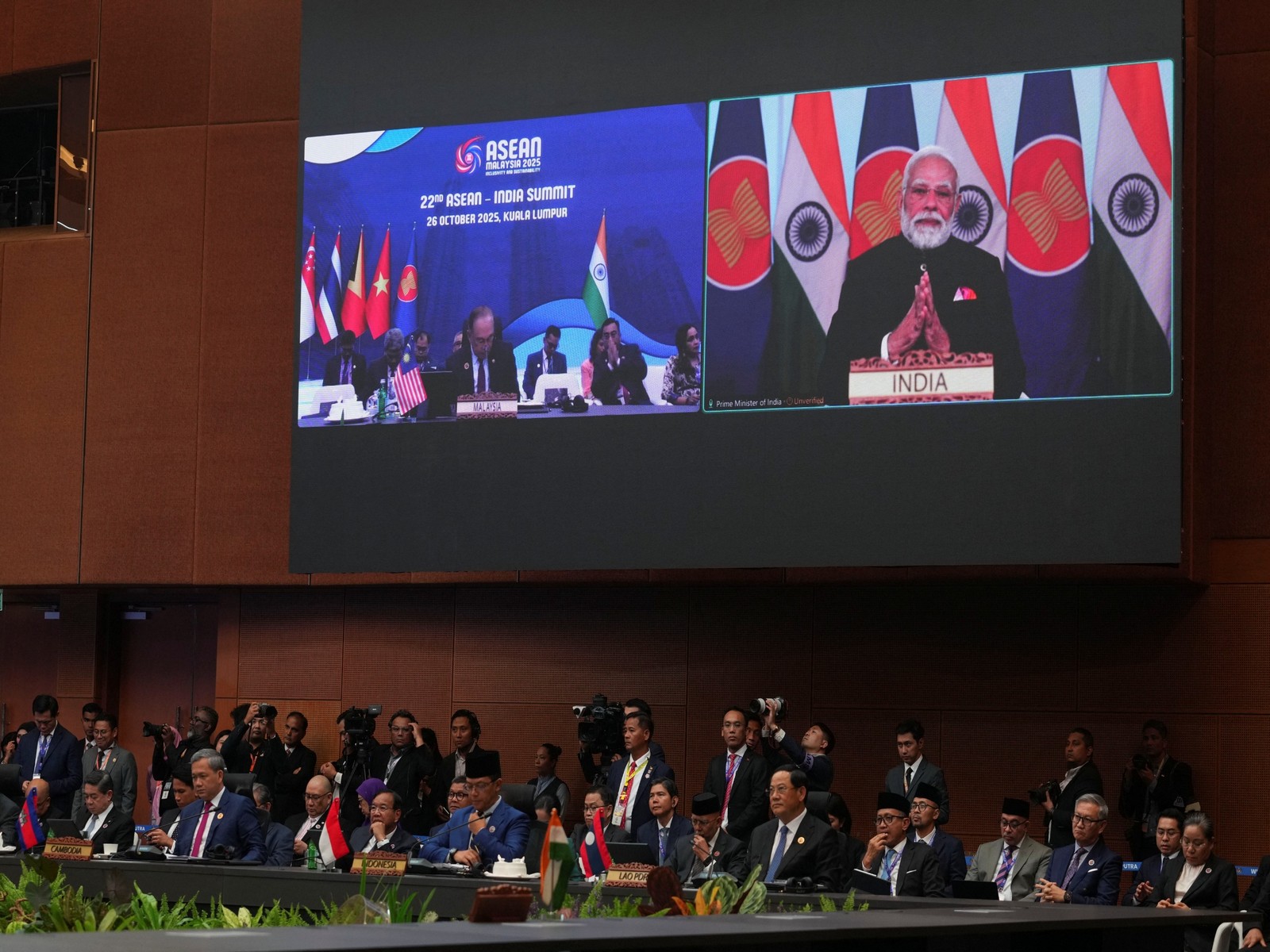 PM Modi virtually adressing the 22nd ASEAN-India Summit (Photo/Reuters)