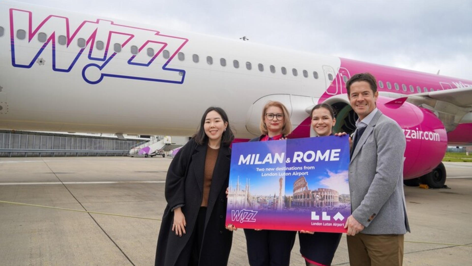 Wizz Air Adds Rome, Milan, and Venice Routes from London Luton
