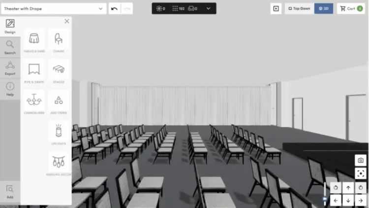 Screenshot of Event Floorplan software