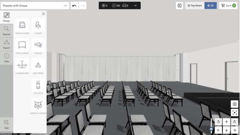 Screenshot of Event Floorplan software