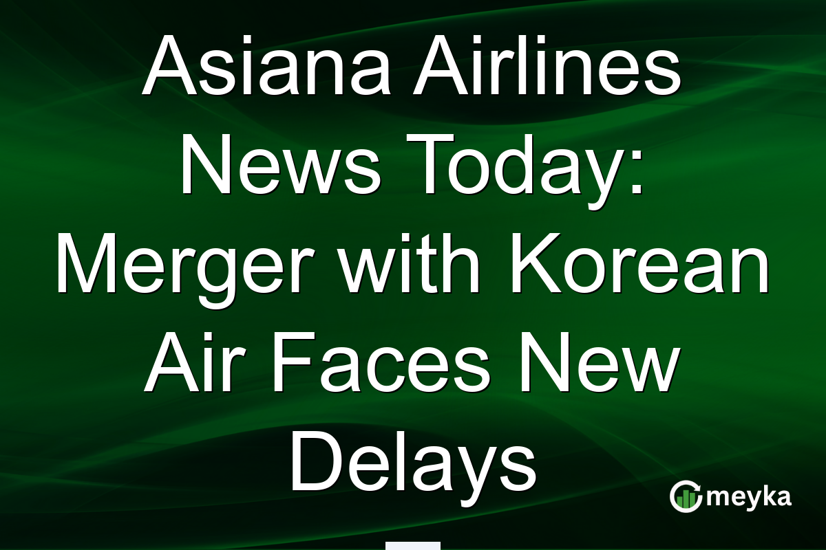 Asiana Airlines News Today: Merger with Korean Air Faces New Delays