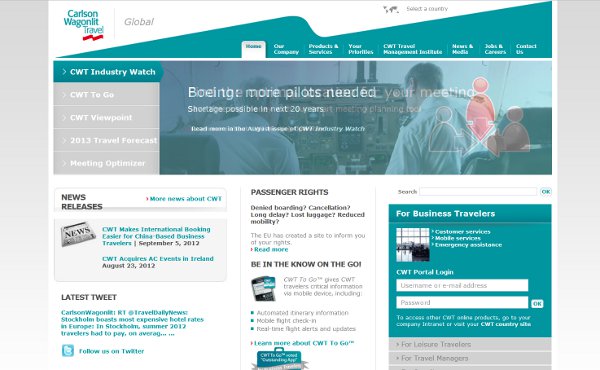 Carlson Wagonlit Travel online