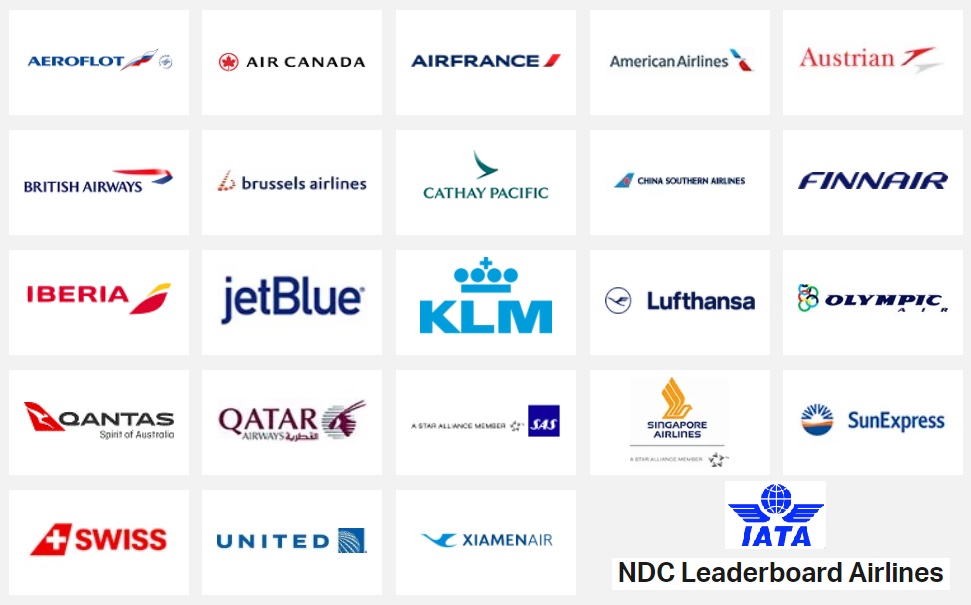 IATA NDC Leaderboard as of 24 March 2021. Click to enlarge.