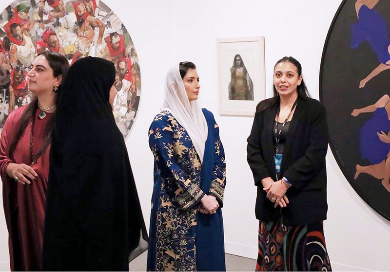 First Lady, Bibi Aseefa Bhutto Zardari , at Abu Dhabi Art 2025 at Manarat AI Saadiyat, organized by ...