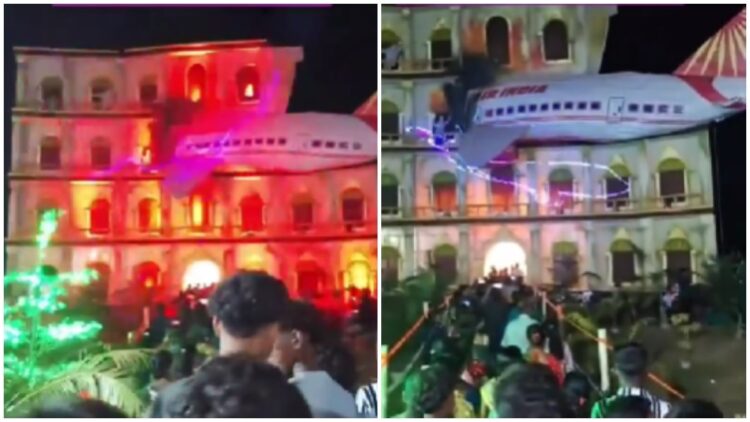 Air India Crash Replica at Durga Puja Pandal in Hooghly Triggers Public Uproar