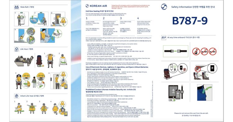 Korean Air Selects the Interaction Group for Airline Passenger Safety Briefing Cards