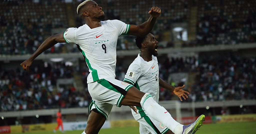 Osimhen's double set Nigeria past Gabon into DR Congo final in world cup qualifying