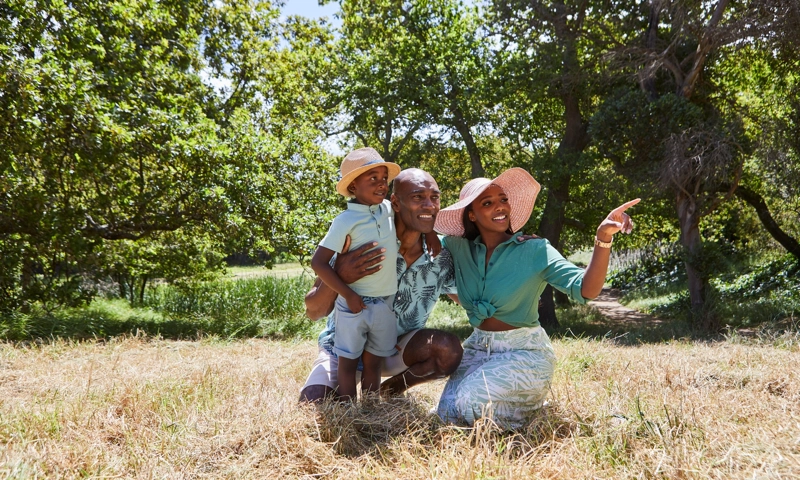 A family in the South African countryside