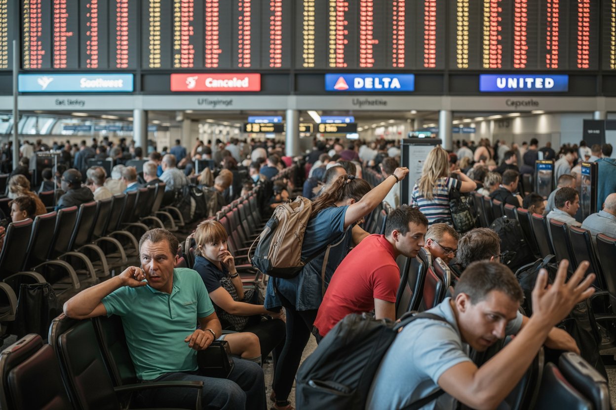 Over 493 flight cancellation and 5849 delays hit us, as southwest, spirit, republic, delta, american, jetblue, united faces severe disruption, leaving thousands of passengers isolated across richmond, detroit, nashville, cincinnati, minneapolis, new york city and more