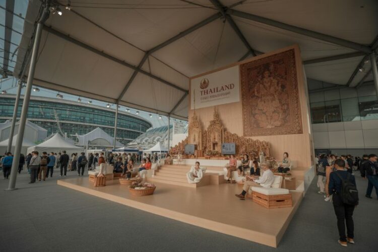 Her royal highness princess ubolratana visits thailand pavilion at wtm 2025, celebrating thai wellness and culture.