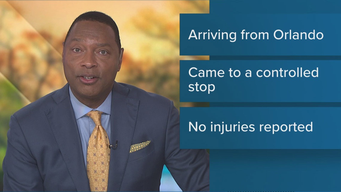 United Airlines flight landed Sunday afternoon with a blown tire at Dulles International Airport