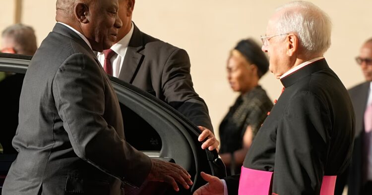Pope Leo XIV hosts South African President Cyril Ramaphosa at Vatican