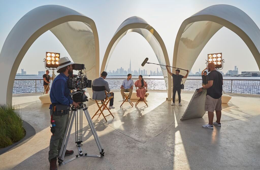 A tourism ad being filmed at Dubai Creek. The UAE is expected to dominate Gulf media, marketing and advertising in 2026