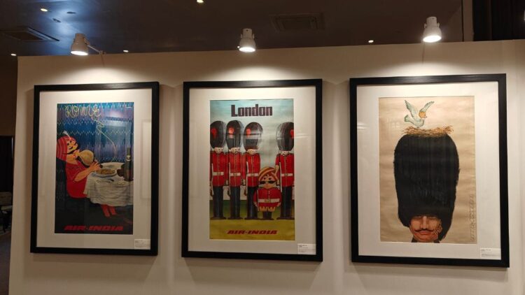 Air India's Maharaja among King's Guard—how the airline advertised travel to London in 1976