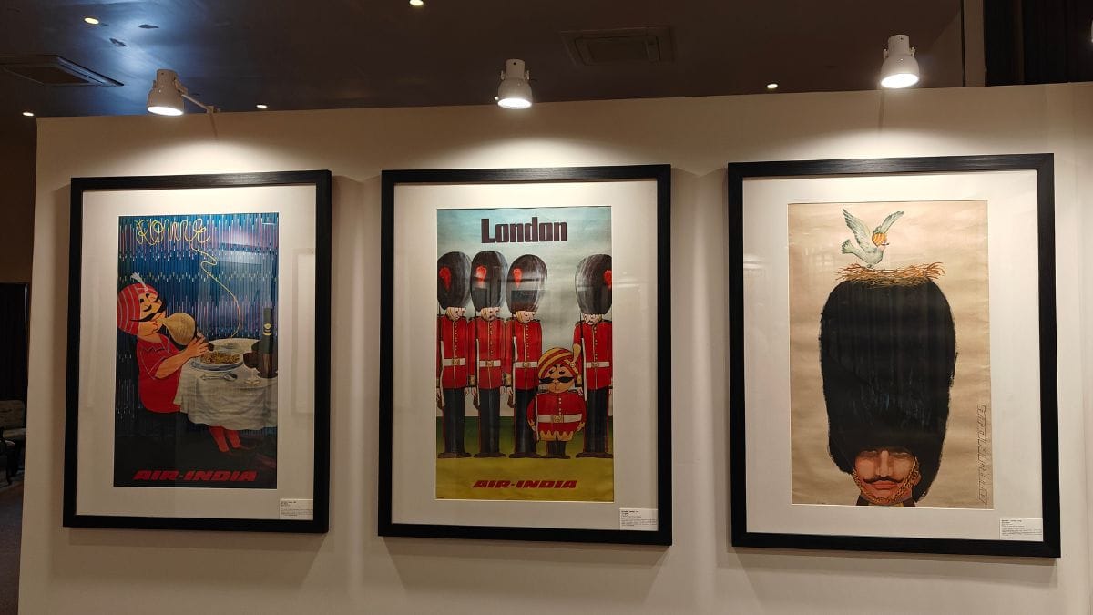 Air India's Maharaja among King's Guard—how the airline advertised travel to London in 1976