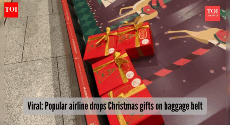 Air India drops Christmas gifts on Mumbai baggage belt, and passengers can’t stop smiling; watch vir...