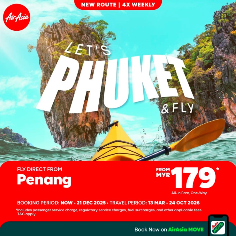AirAsia Launches New Direct Route Between Penang and Phuket, Enhancing its Regional Connectivity and...