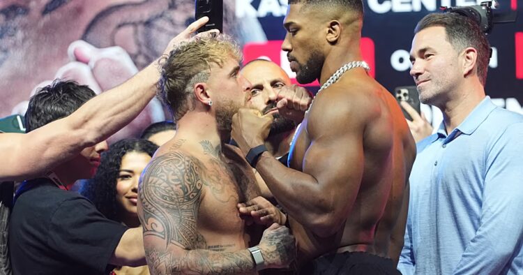 Anthony Joshua and Jake Paul make weight ahead of Miami showdown