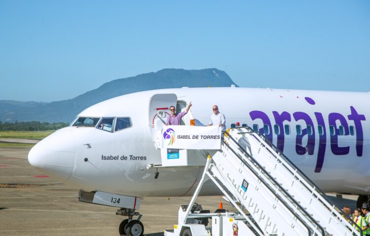 Arajet unveils 13th aircraft, “Isabel de Torres,” bolstering Puerto Plata connectivity