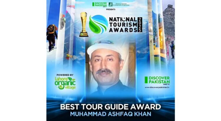 Ashfaq Khan receives ‘Best Tour Guide Award’ at Nat'l Tourism Awards 2025