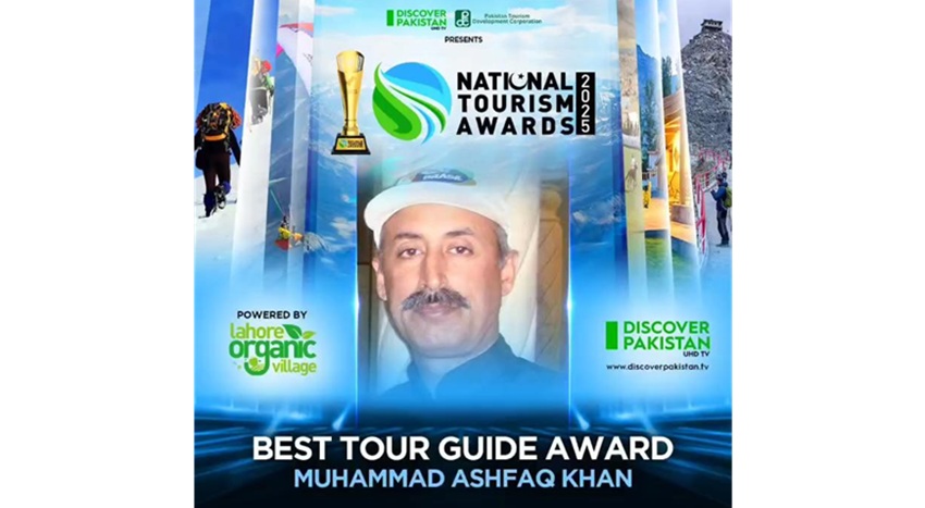 Ashfaq Khan receives ‘Best Tour Guide Award’ at Nat'l Tourism Awards 2025