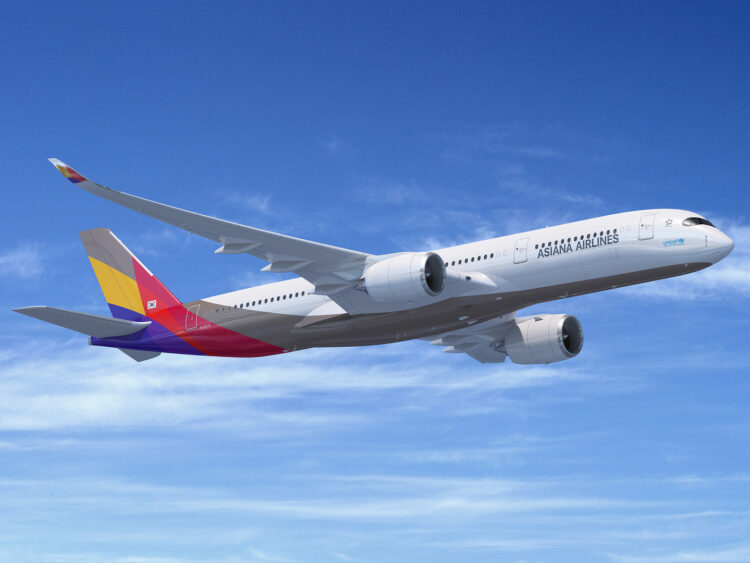 Asiana Airlines' flagship A350 aircraft [ASIANA AIRLINES]