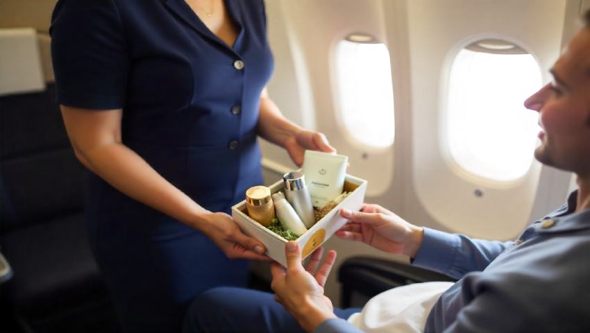 Business class amenity kits in british airways