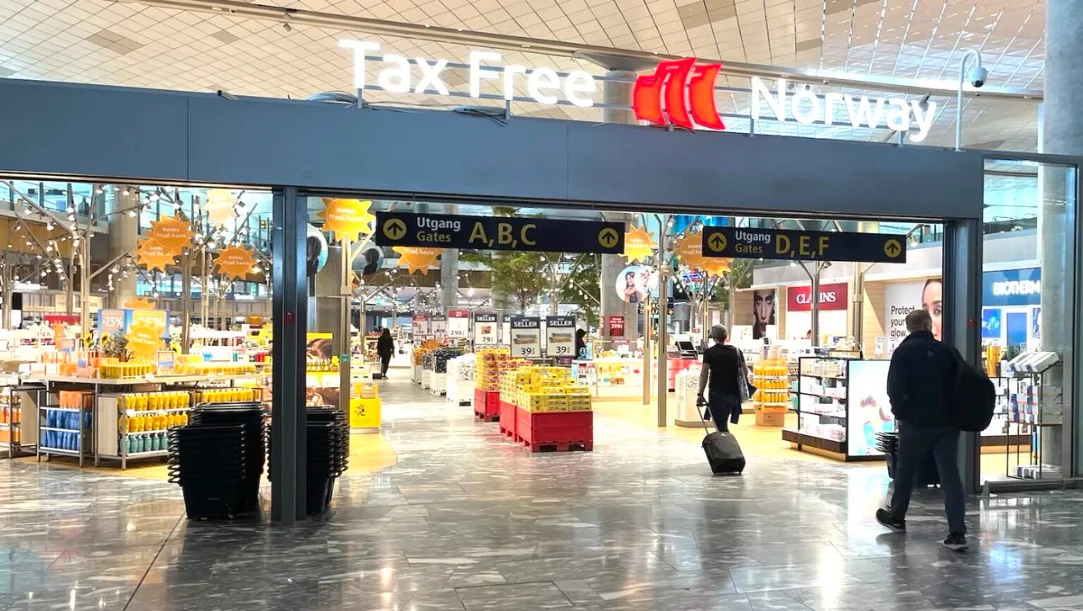 Oslo Airport duty‑free store