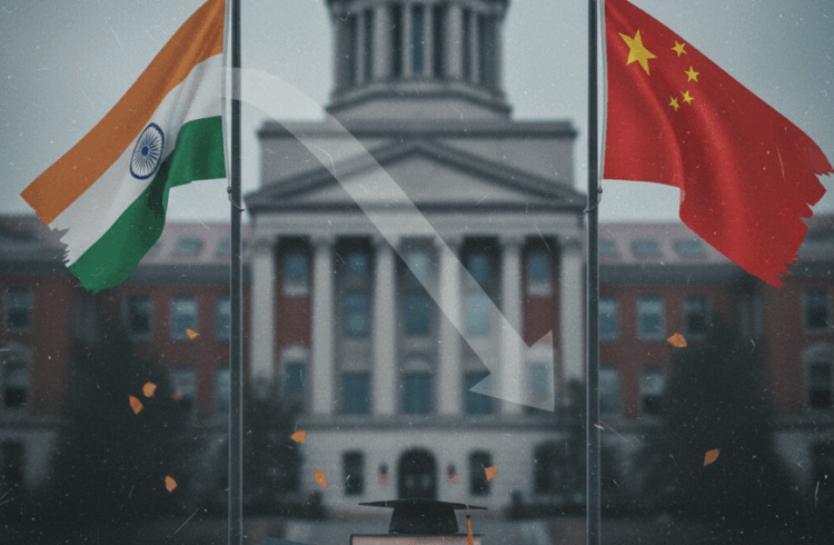 F-1 student and tourist numbers from India, China plunge, putting pressure on US campuses