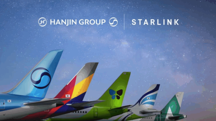 Korean Air, Hanjin Group Airlines Select Starlink for Fleetwide In-Flight Wi-Fi