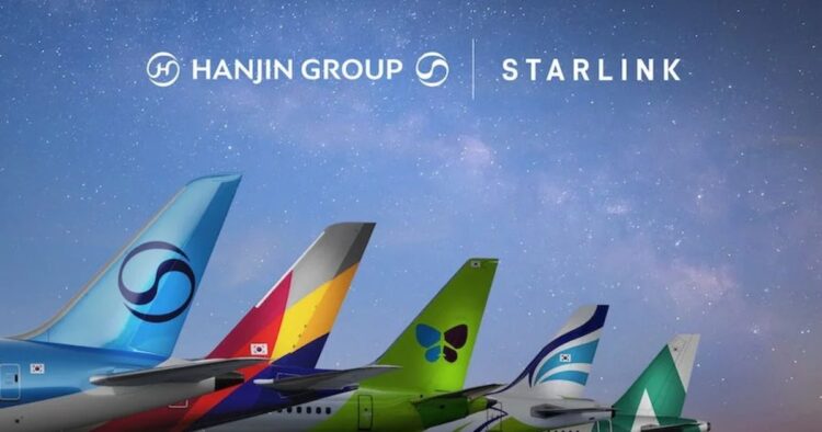Korean Air and Hanjin Group airlines to launch Starlink Wi-Fi onboard