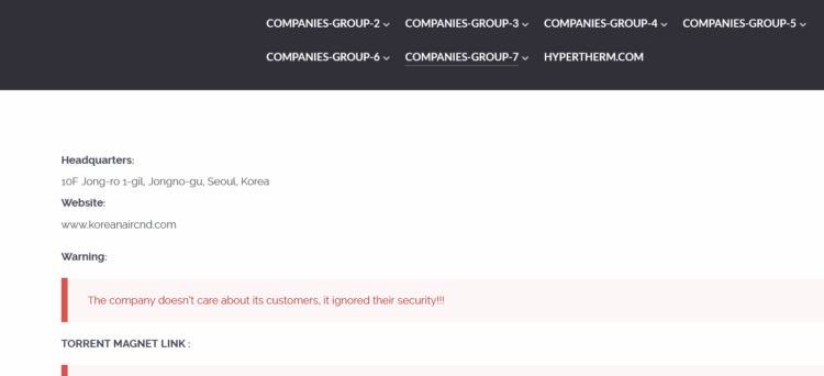 Korean Air discloses data breach after the hack of its catering and duty-free supplier