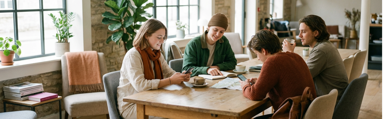 hotel owner taking a photo of a hotel room