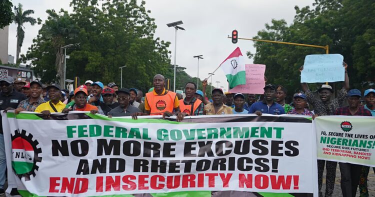 Nigeria labour union protest insecurity in Lagos