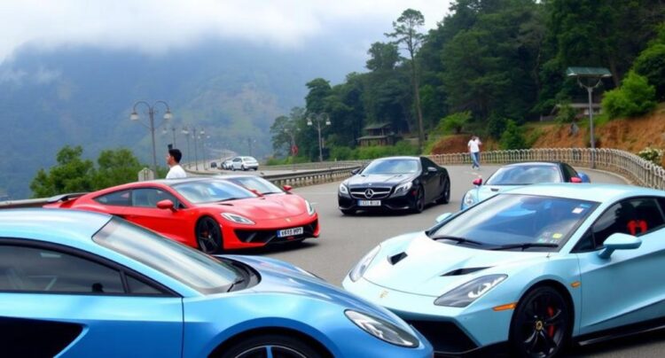 Sikkim Hosts Thrilling Supercar Rally with Seventeen Iconic Vehicles, Showcasing Their Scenic Routes...