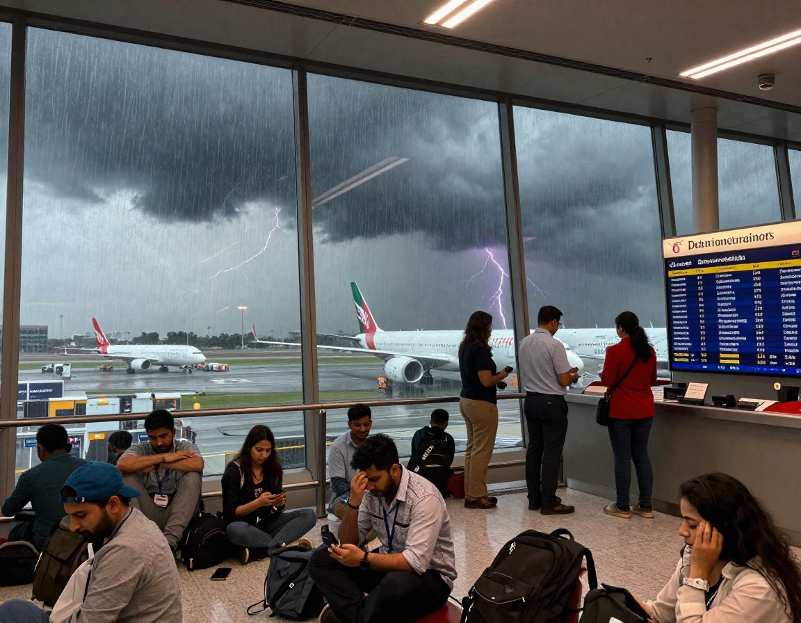 Storm chaos at dubai airport: thousands of flights canceled as rain and thunderstorms disrupt air traffic &ndash; travelers from india, uk & saudi arabia face major delays with emirates & flydubai!