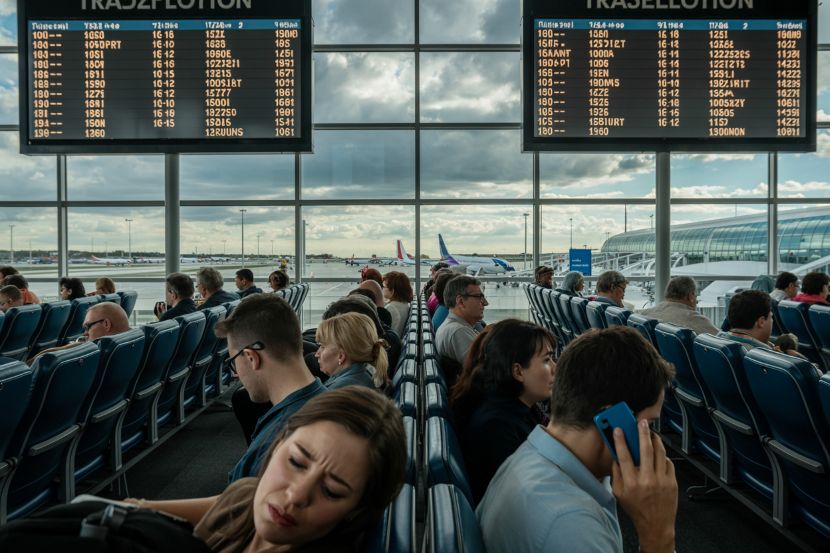 Flight mayhem strikes europe and asia