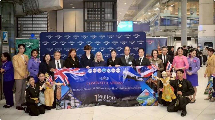 Thailand welcomes one millionth UK visitor as long-haul arrivals pass 10 million