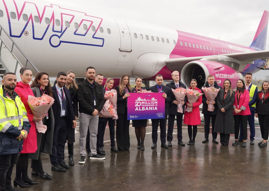 Tirana International Airport and Wizz Air celebrate 20 million passengers carried in Albania