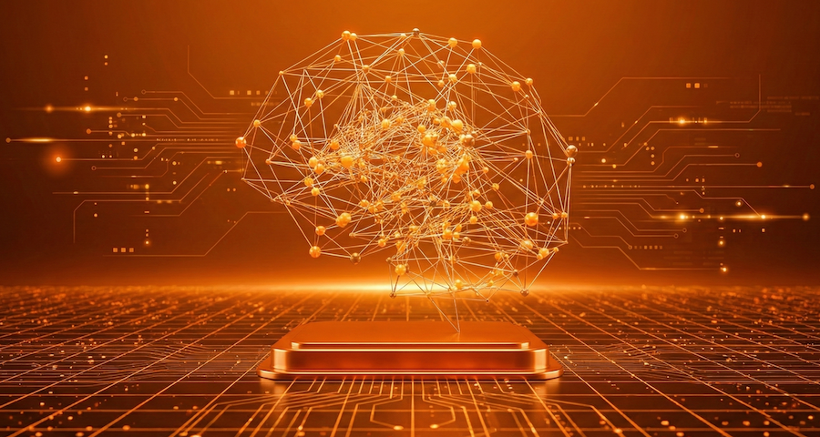 Smartphone on a wireless charger displaying the TikTok logo, next to a gray fabric smart speaker on a white surface.