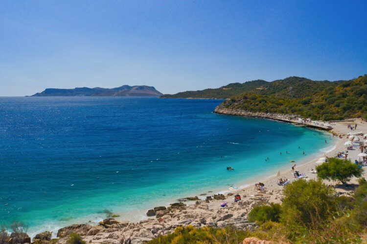 The public beach in Kas, Antalya, Türkiye. (Adobe Stock Photo)
