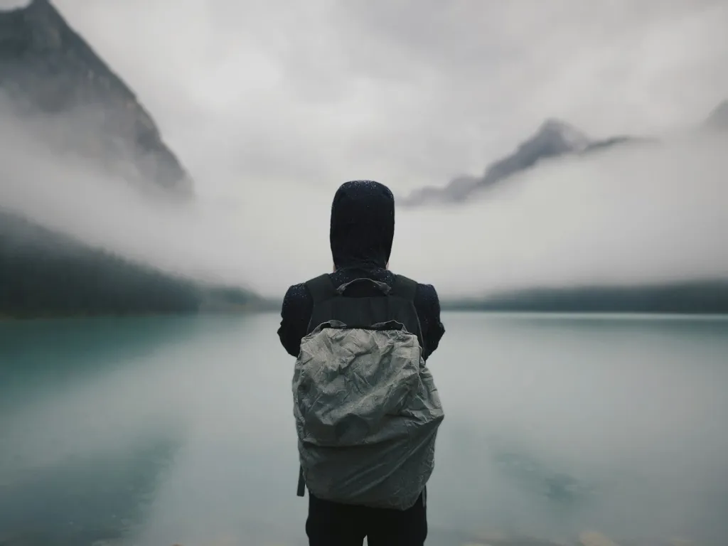 A traveler in the cold