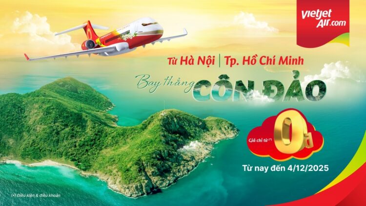 Fly to Con Dao from 0 VND with Vietjet mega promotion