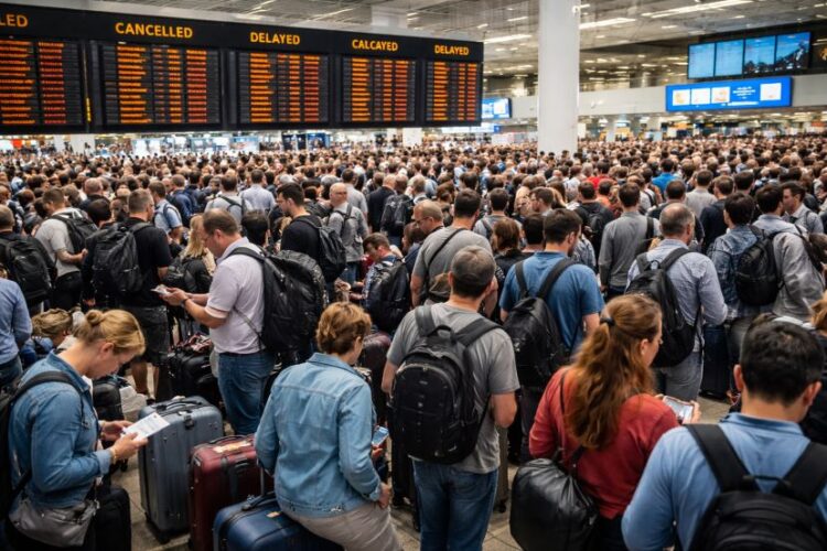 Thousands of Passengars Stranded In Europe As Netherlands, France, UK and Germany Delay 1,585 And Ca...