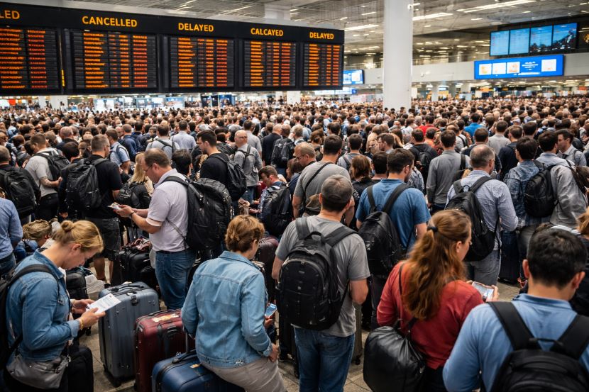 Thousands of Passengars Stranded In Europe As Netherlands, France, UK and Germany Delay 1,585 And Ca...