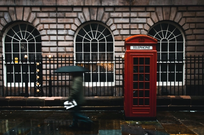 A phone box in London