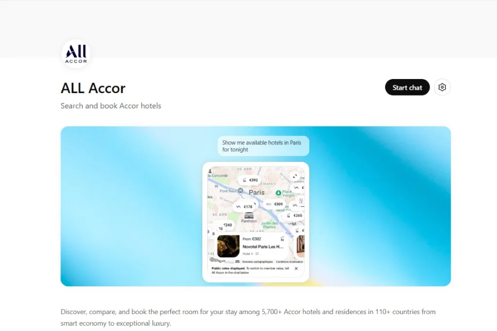 Accor Launches App in ChatGPT to Compete for Early Bookings