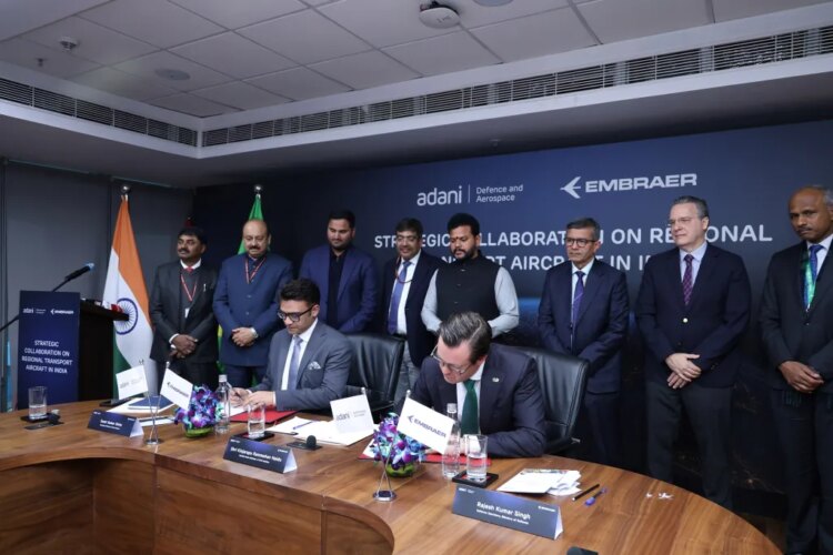 Adani and Embraer to Build Planes in India, Expanding Flights to Smaller Cities