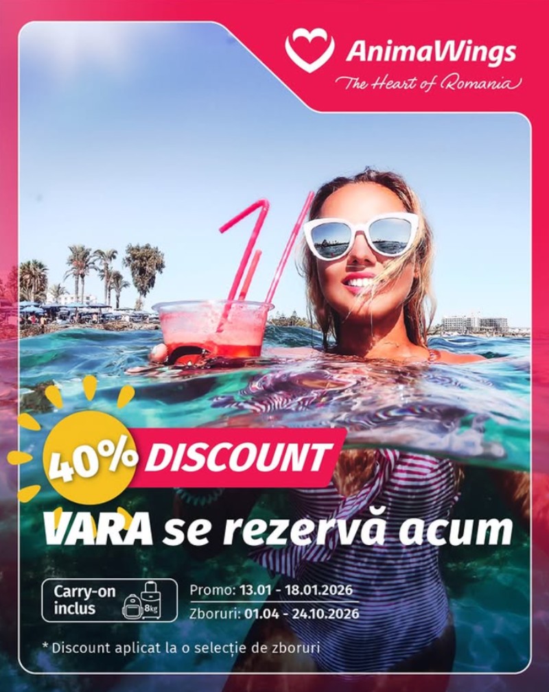 AnimaWings Offers Forty Percent Discount on Flights to Greece, Spain and Turkey for the Summer 2026,...